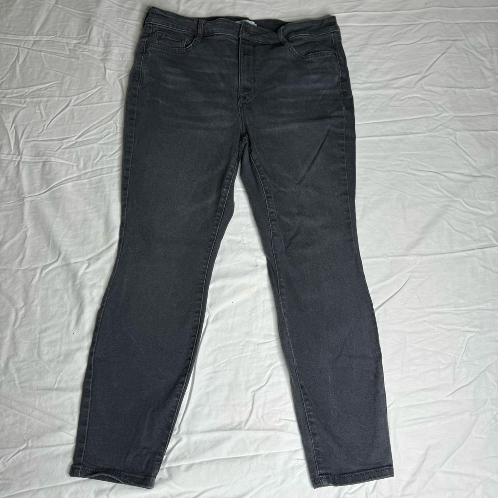 Nine West Gray High Waisted Skinny Jeans Womens Size 16